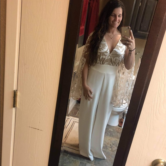 Bridal jumpsuit only worn one time and no longer need. - Picture 2 of 3